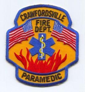 Crawfordsville Logo - Crawfordsville Fire Department Paramedic Patch Indiana IN