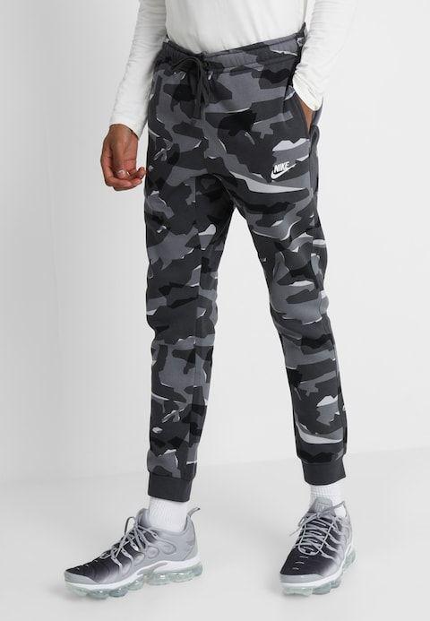 Grey Camo Nike Logo - Nike Sportswear CLUB CAMO Bottoms Grey Anthracite