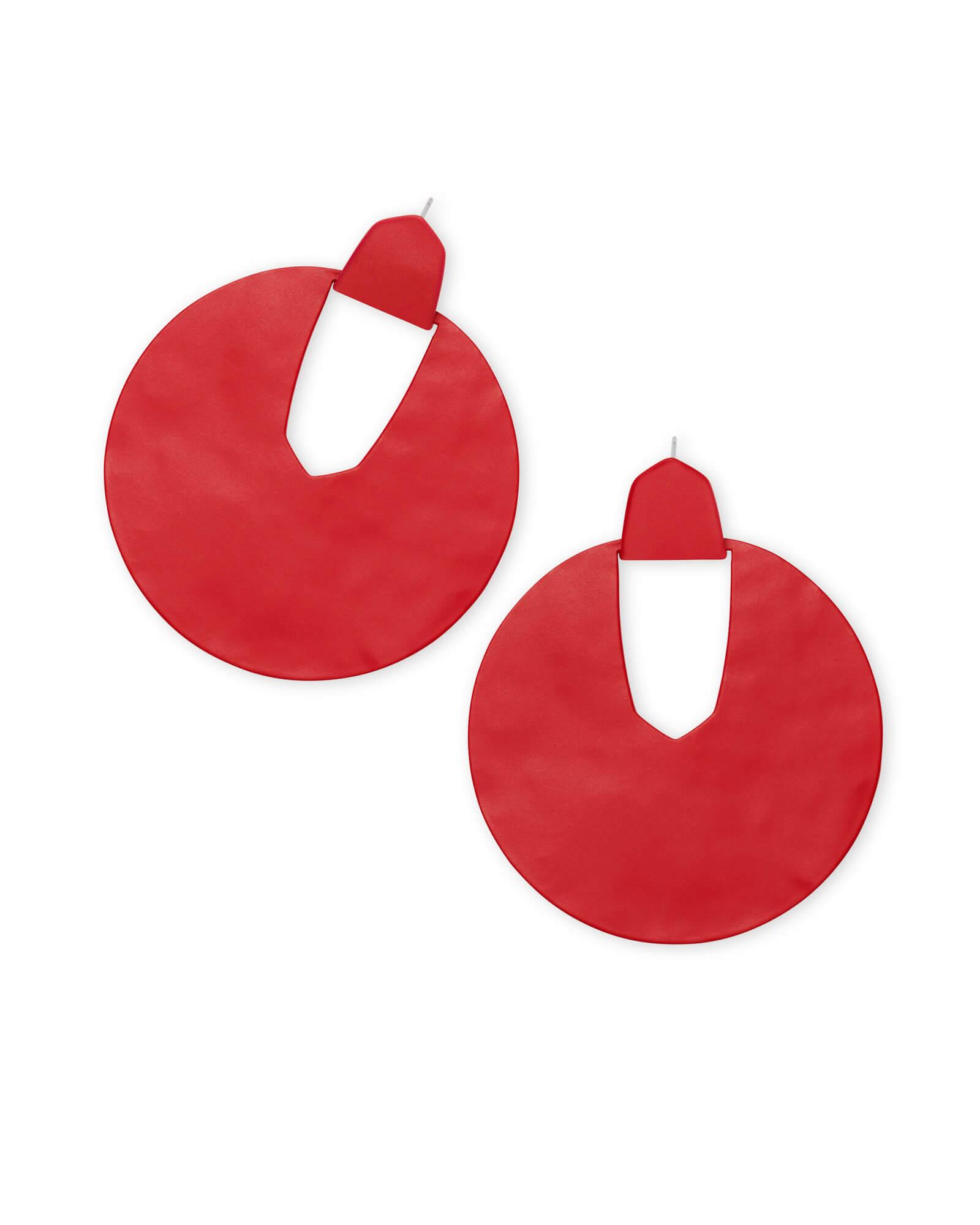 Diane in Red Logo - Diane Matte Statement Earrings in Red | Kendra Scott