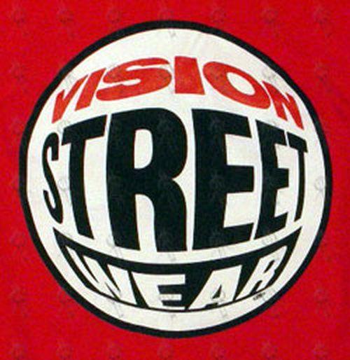 Rare Clothing Logo - VISION STREET WEAR - Red 'Bubble Logo' Design T-Shirt (Clothing ...