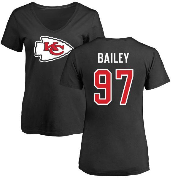 Bailey Name Logo - Women's Black Allen Bailey Name & Number Logo Slim Fit Jersey