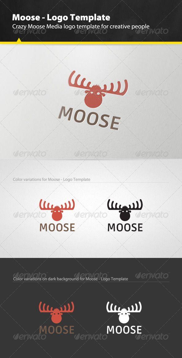 100 Moose Logo - Moose - Logo Template by Mangustas Crazy Moose Media logo template ...