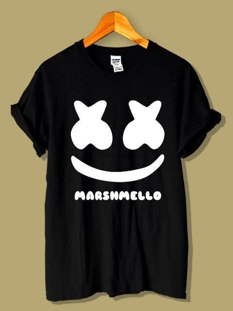 Rare Clothing Logo - New Rare DJ Marshmello Face Logo Music Design Men's T Shirt Tees ...