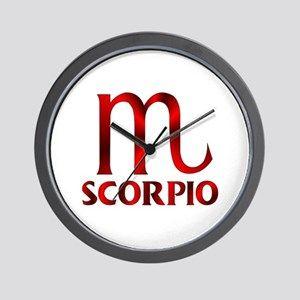 Scorpion Red Circle Logo - Scorpion Wall Clocks - CafePress