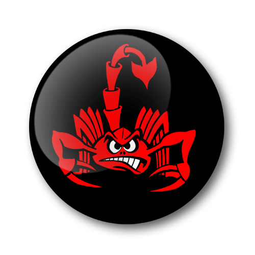 Scorpion Red Circle Logo - custom red scorpion wheel badge