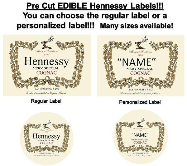 Personalized Hennessy Bottle Label