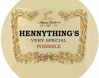 Hennessy Cognac Label Logo - Cognac label | Etsy