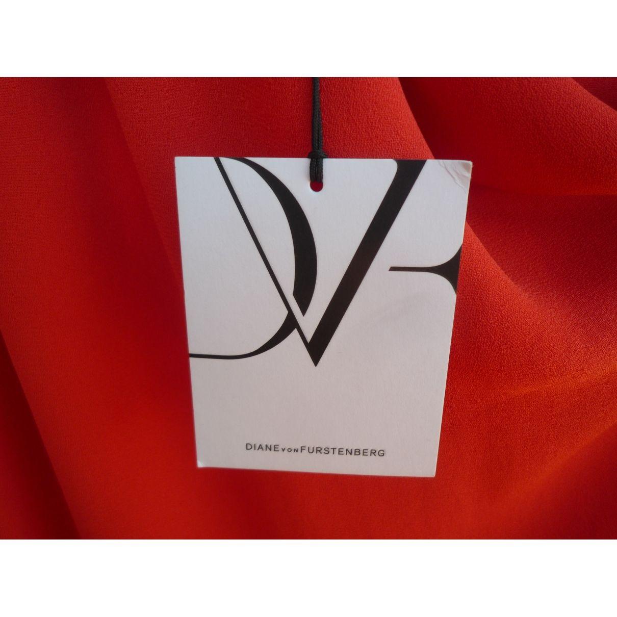 Diane in Red Logo - Maxi dress Diane Von Furstenberg Red size 8 US in Polyester