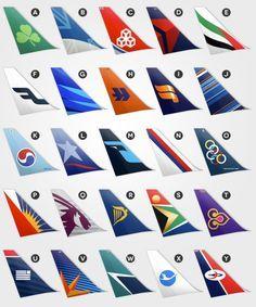 Aircraft Tails Logo - Can You Identify the Airline From Its Logo? | Aviation - Civilian ...