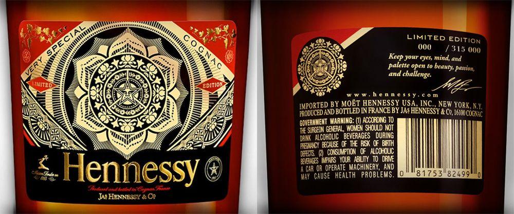 Hennessy Cognac Label Logo - SHEPARD FAIREY DESIGNED THE 4TH LIMITED EDITION OF HENNESSY COGNAC ...