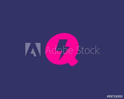 Fashion Q Logo - Abstract letter Q logo. Dynamic unusual font. Universal fast speed ...