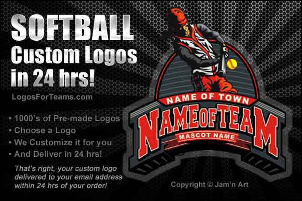 Custom Softball Logo - Softball Logos on Logosforteams.com!