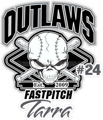 Custom Softball Logo - Car decals, magnets, wall decals and fundraising for Outlaws ...