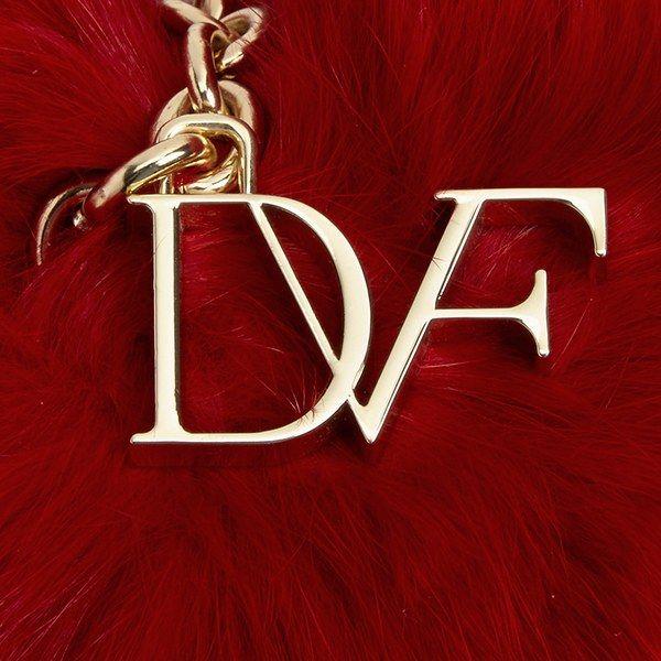 Diane in Red Logo - Diane von Furstenberg Women's Fur Pom Pom Charm - Red - Free UK ...