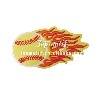Custom Softball Logo - Wholesale Custom 3d Softball Embroidered Logo Clothing Iron On Patch ...