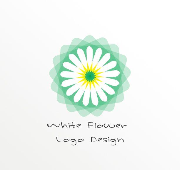 White Flower Logo - White Flower Logo Design – AYA Templates