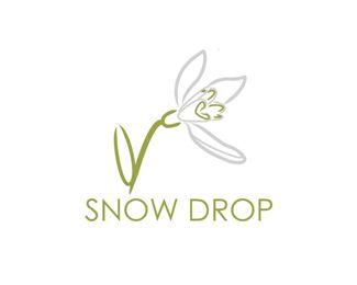 White Flower Logo - white flower snowdrop Designed