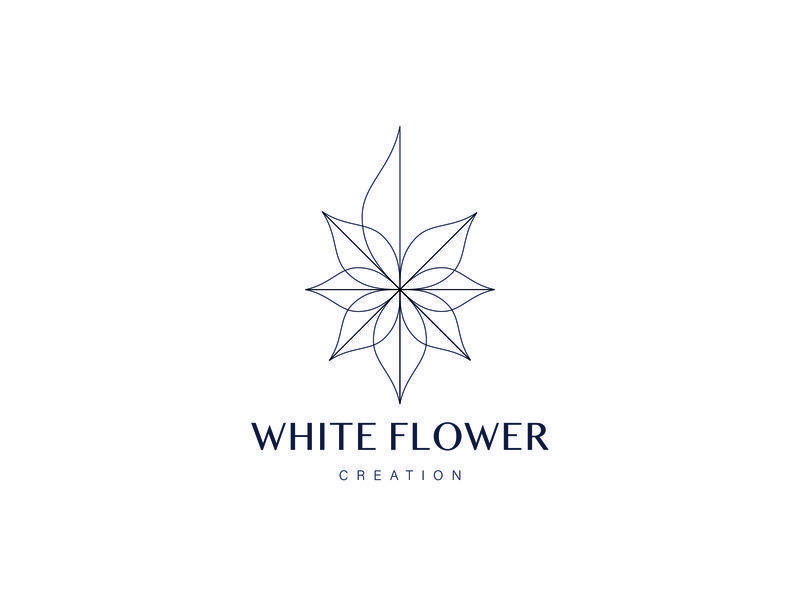 White Flower Logo - White Flower by Navchitra | Dribbble | Dribbble