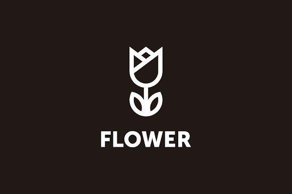 White Flower Logo - Flower Logo Logo Templates Creative Market