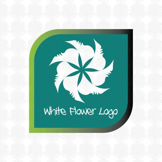 White Flower Logo - White Flower Logo – AYA Templates