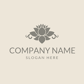 Black and White Lotus Logo - Free Lotus Logo Designs | DesignEvo Logo Maker