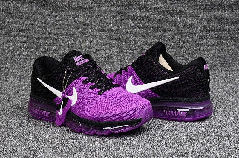 Purple and Black Nike Logo - Nike Air Max 2017 Purple Black White Logo Womens Natural Running Shoes