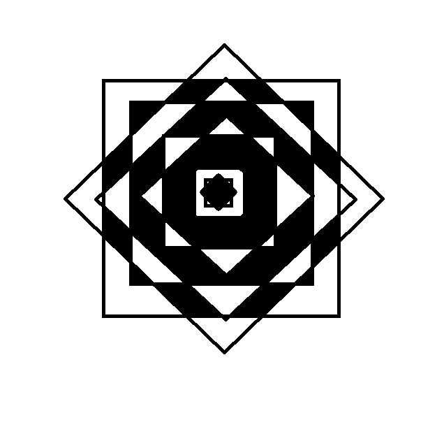 3 Black Squares Logo - Geometric shape ART 3 - Black, white and squares by Ethannalon on ...