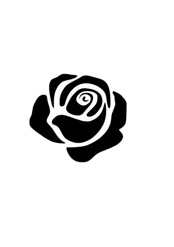 Rose Logo - Rose flower Valentine outline logo laptop cup decal SVG | Etsy