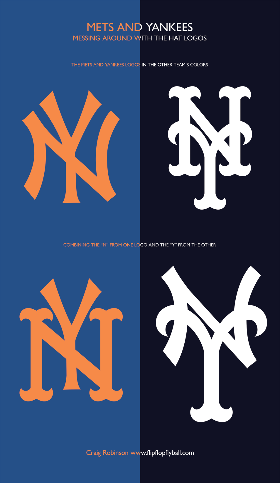 Old Yankees Logo - Flip Flop Fly Ball - Infographics
