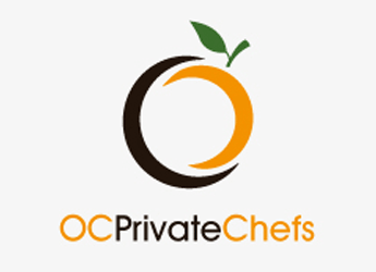 Orange with Green Leaf Logo - Chef Logos