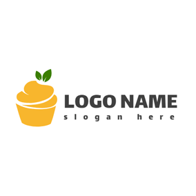 Orange with Green Leaf Logo - Free Cake Logo Designs | DesignEvo Logo Maker