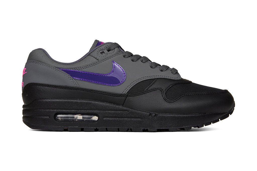Purple and Black Nike Logo - Nike Air Max 1 - Dark Grey/Fierce Purple/Black/Pink Blast – Feature ...