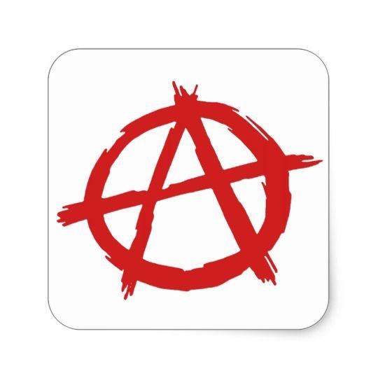 Red a Logo - Red Anarchist A Symbol Anarchy Logo Square Sticker | Zazzle.com