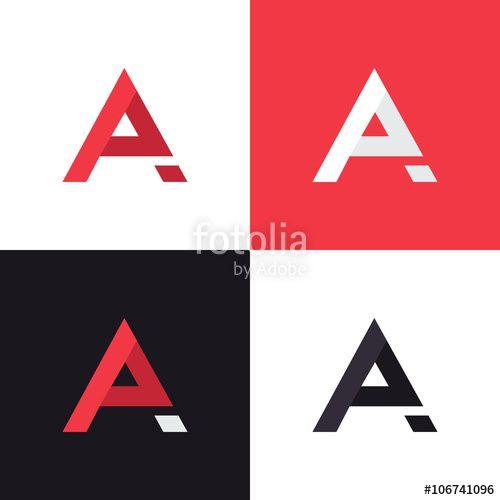 Red a Logo - A letter logo design template in different colors. Graphic alphabet