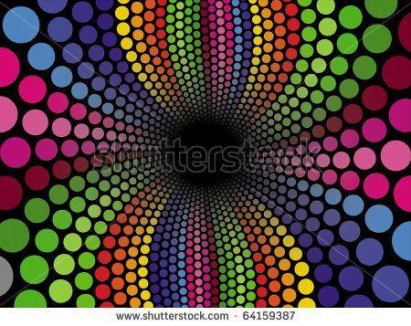 Spiral Dots Orange Sphere Logo - Vector spiral swirl made up of multi colored spheres | Rock painting ...