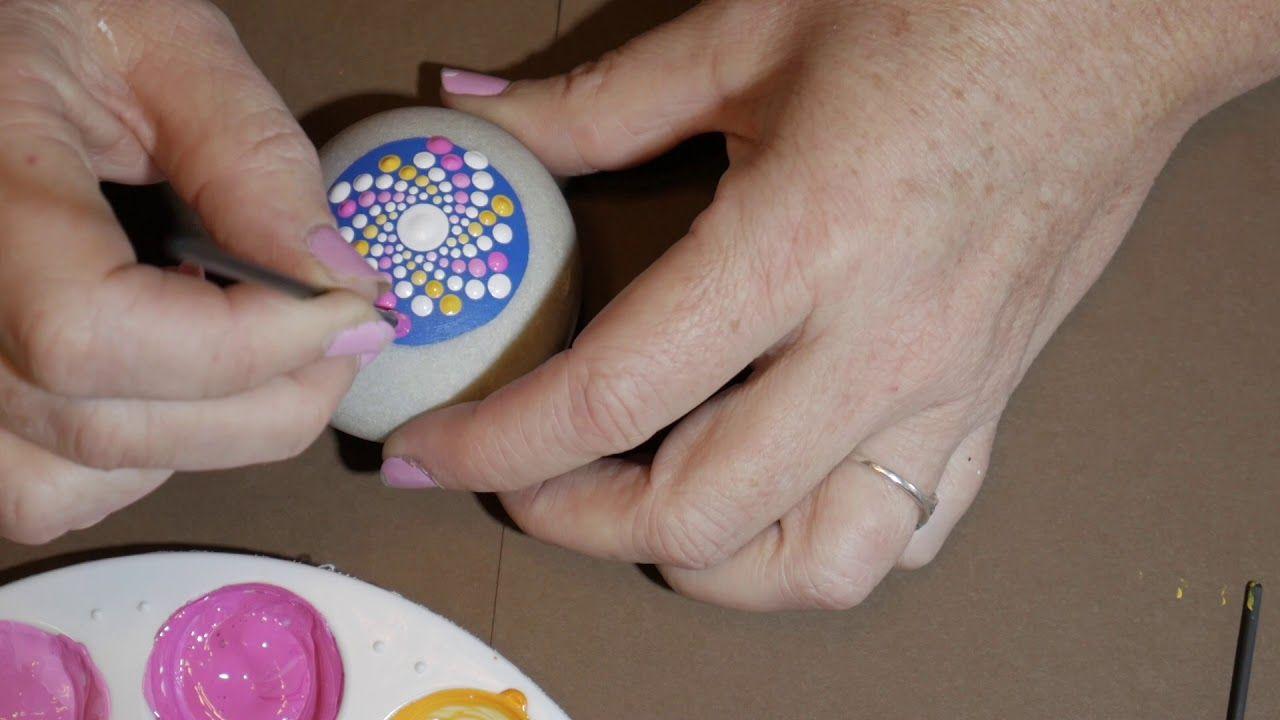 Spiral Dots Orange Sphere Logo - How to paint dot mandalas with Kristin Uhrig- #21 Candy Spiral - YouTube