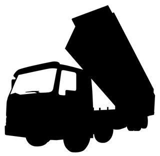 Dump Truck Logo - Dump Truck Silhouette 4 Decal Sticker