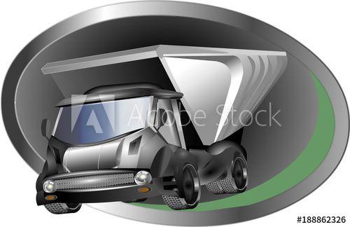 Dump Truck Logo - Dump truck logo vector illustration isolated on white background ...