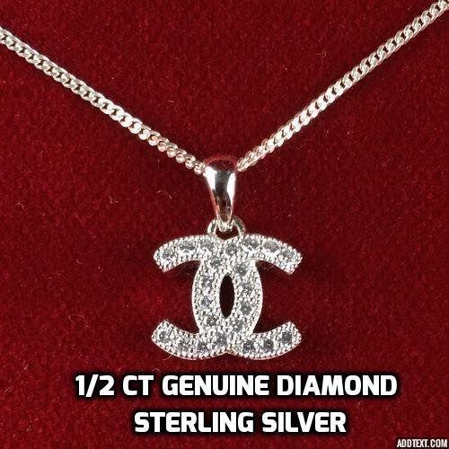 Diamond Chanel Logo - Vintage 1 2 Ct Diamond Chanel .925 Sterling Silver L