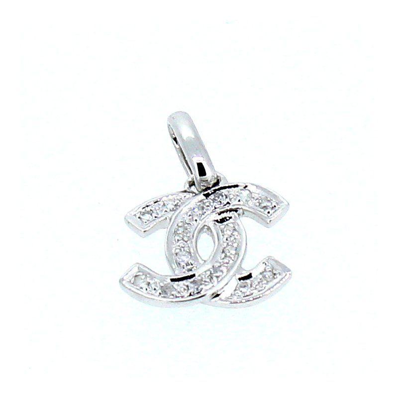 Diamond Chanel Logo - DECOR Jewelry: Decor Diamond Chanel Style Logo Pendant