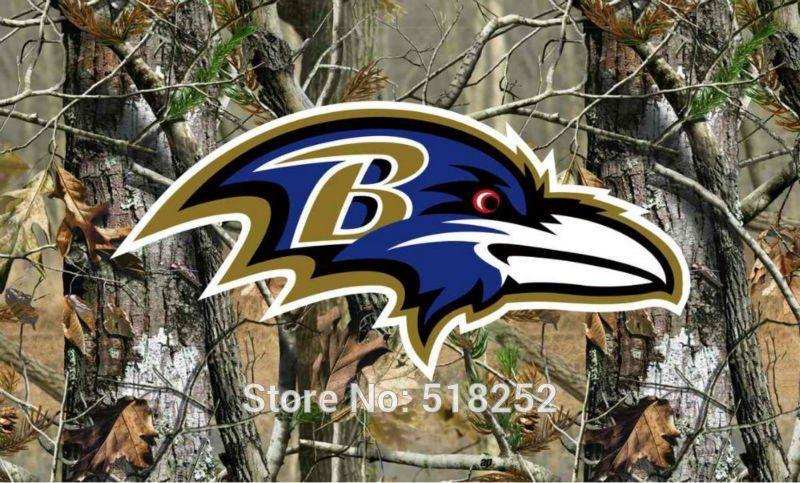 Camo Ravens Logo - Baltimore Ravens tree camo Flag 150X90CM NFL 3x5 FT Banner 100D ...