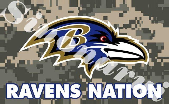 Camo Ravens Logo - Baltimore Ravens Ameican Sports Football Team Camo Durable Banners ...