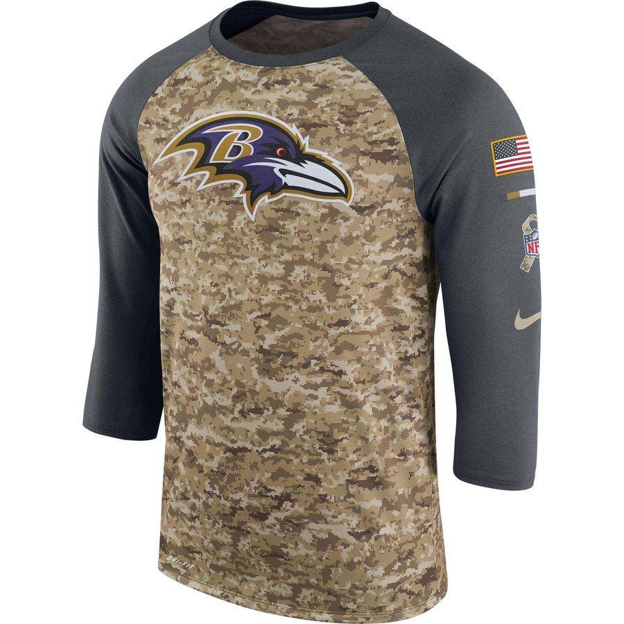 Camo Ravens Logo - Men's Baltimore Ravens Nike Camo/Anthracite Salute to Service ...