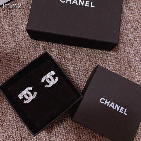 Diamond Chanel Logo - Chanel Logo diamond Chanel stud earrings奢侈品网