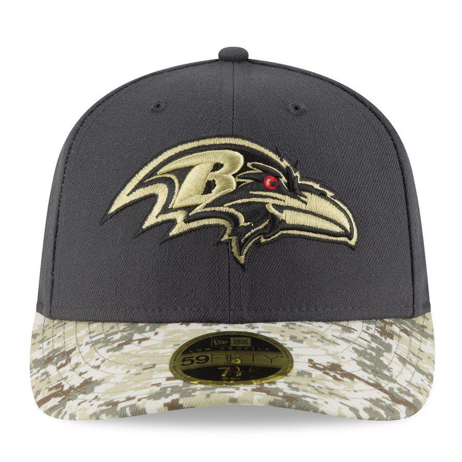 Camo Ravens Logo - Men's Baltimore Ravens New Era Graphite/Camo Salute To Service ...