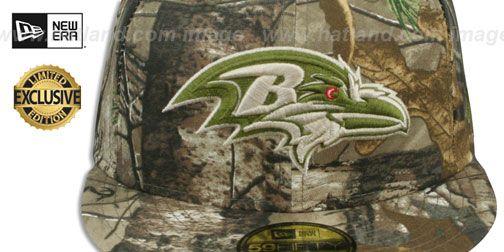 Camo Ravens Logo - Ravens NFL TEAM-BASIC Realtree Camo Fitted Hat by New Era