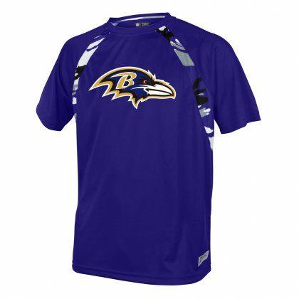 Camo Ravens Logo - Baltimore Ravens Camo Poly T-Shirt | Black/Purple | Zubaz Store