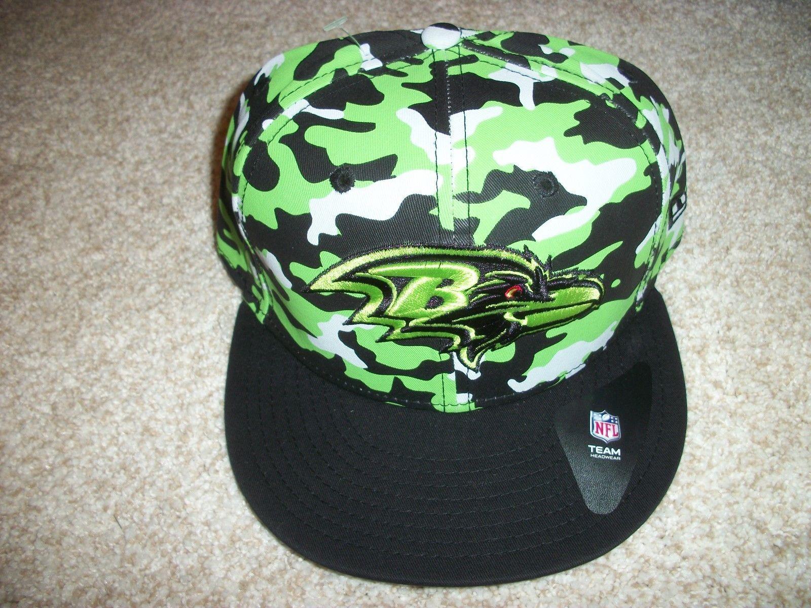 Camo Ravens Logo - BALTIMORE RAVENS New NWT Mens Hat Cap Fitted Era Camouflage Camo ...