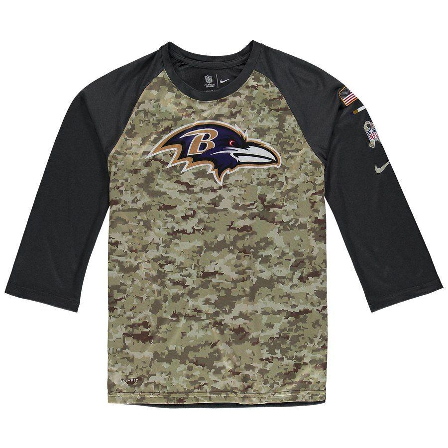 Camo Ravens Logo - Youth Nike Camo/Charcoal Baltimore Ravens Salute to Service ...