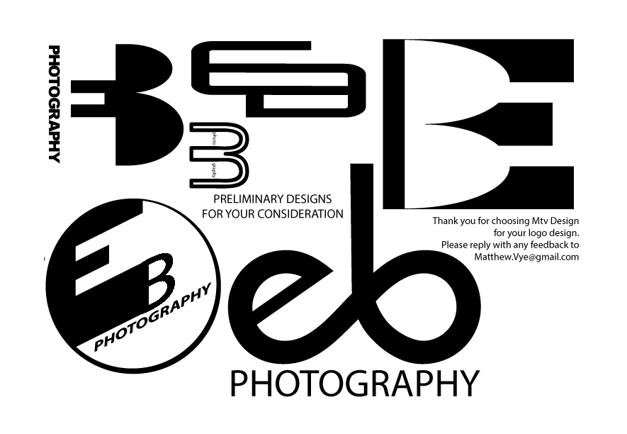EB Logo - EB Photography logo work. matthew thad vye